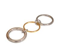 CHIZISX Stylish Triple Circles Contrasting Colors Rings Adjustable Size Rings Trendy Accessories for Parties and Daily Wear