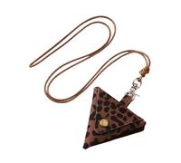CHIZISX Vintage Sturdy Leather Necklace Pouches for Earphone and Coin Storage Small Long Designs for Fashionable Women Ladies