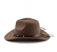 CHIZISX Western Denims Hat Belt Decorated Hat Sun Protecting Wide Border for Photography Stage Props Youth Fashion Statement