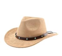 CHIZISX Western Denims Hat Belt Decorated Hat Sun Protecting Wide Border for Photography Stage Props Youth Fashion Statement