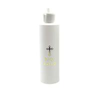 CHIZISX White Catholic Holy Water Bottle With Spout Lid Gold For For Party Favor Supplies 250