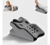 Chiziyixin Bed Wedge Pillow, Ergonomic Triangle Wedge Cushion with Headrest, Leg Elevation Pillow for Sleeping, Sleep Apnea, Acid Reflux, Snoring, Back Pain Relief, Upright Reading Cushion (Grey)