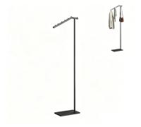 Chiziyixin Metal Coat Stand, L-Shape Free Standing Coat Stand Rail With Rock Base, Clothes Rack For Small Space, Suitable For Hallway, Entryway, Living Room, Bedroom, 170cm High (Black)
