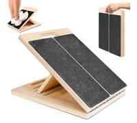 Chiziyixin Wooden Slant Board Calf Stretcher,Portable Adjustable Incline Stretch And Mobility Board for Calf Muscles Knee Leg Ankle Heel Feet Hamstring Stretching for Home Gym Outdoor Exercise