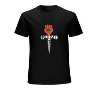CHJIGBAG Men's Round Neck T-Shirt Men's Black Gonzo Hunter Thompson Journalism T Shirt O Neck Hand wash Recommended Black 3XL