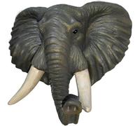 CHJJZXBF Elephant head statue, wall sculpture, artistic bust in resin,Mud