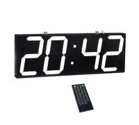 CHKOSDA 27.6in Double Sided Digital Wall Clock, Multifunctional Led Large Timer withTemperature and Date Display, Hanging Digital Clock Large Display for Corridors, Hospitals (White)