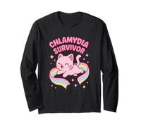 Chlamydia Survivor Cringy Cat Weird Funny Cringe Obnoxious Long Sleeve T-Shirt