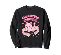 Chlamydia Survivor Cringy Cat Weird Funny Cringe Obnoxious Sweatshirt