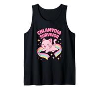 Chlamydia Survivor Cringy Cat Weird Funny Cringe Obnoxious Tank Top