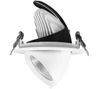 CHLcclYK Sturdy White 20W COB LED Downlight 95mm/3.74 Inch Hole Ceiling Spotlight Hotel Commercial Lighting 360 Degree Rotating downlights(Natural Light - 4000k)