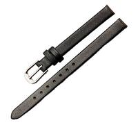 Chlikeyi Soft Genuine Leather Watch Band Small Size Belt Cowhide Women Watch Strap 6-17mm, Black, 13 mm