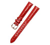Chlikeyi Watchband 10mm-20mm Women's Genuine Leather Watch Strap with Pin Buckle, Color 2, 13mm