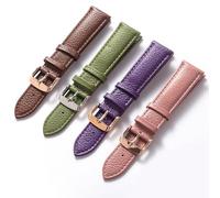 Chlikeyi Watchband Strap 13mm-24mm Lychee Pattern Leather Strap Soft Needle Buckle, Color 9, 23mm