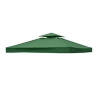 chlius 3x Gazebo Top, 300D Canvas Waterproof Gazebo Roof Top Replacement Canopy Pavilion,UV Protection, For Outdoor Garden Yard Patio Camping Hiking, 2-Tier, Green (Without Frame)