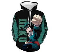CHLOBLOM Anime Cosplay Costume Novelty Hoodie 3D Print Pullover Sweatshirt, Color 10, XXL