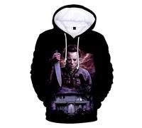 CHLOBLOM Hoodie Horror Movie Cosplay Costume Fleece Pullover Sweatshirt, Color 4, M
