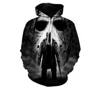 CHLOBLOM Horror Movie Cosplay Hoodie Scary Costume Novelty Jacket Sweatshirt, Color 10, S