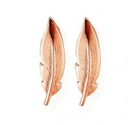 ChloBo 925 Sterling Silver Cuff Feather Earrings REST729 -