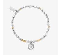 ChloBo Chakra Sterling Silver Citrine Solar Plexus Bead Bracelet SBC680