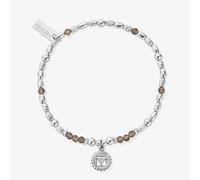 ChloBo Chakra Sterling Silver Smokey Quartz Root Bead Bracelet SBSQ685