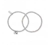 ChloBo Children's Children's Confetti Falls Silver Forever Love Pearl 15cm Set - Sterling Silver / Freshwater Pearl