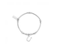 ChloBo Children's Children's Iconic Initial Bracelet - Letter U - Signature - Sterling Silver