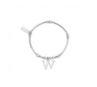ChloBo Children's Children's Iconic Initial Bracelet - Letter W - Contemporary - Sterling Silver