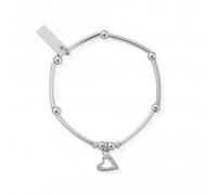 ChloBo Children's Children's Mini Noodle Ball Patterned Heart Bracelet CSBMNB399 - - Sterling Silver
