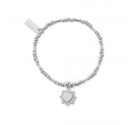 ChloBo Children's Children's Personalised Pumpkin Raised Heart Bracelet - Sterling Silver