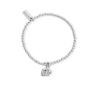 ChloBo Cute Charm Elephant Bracelet Silver