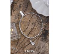 ChloBo Cute Charm Heart in Feather Bracelet Silver