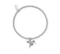 ChloBo Cute Charm Hummingbird Bracelet Silver
