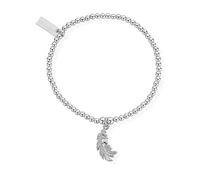 ChloBo Cute Feather Heart Charm Bracelet SBCC596