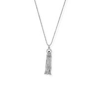 ChloBo Diamond Cut Chain with Cap Tassel Pendant Silver