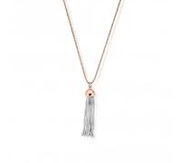 Chlobo Diamond Cut Chain With Rose Capped Tassel Pendant L2 RCDC2937