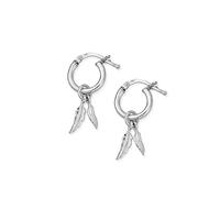 ChloBo Double Feather Small Hoops Silver