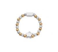 ChloBo Gold And Silver Mini Inset Star Ring - Bold Statement | Acotis - Small - Gold Plated / Sterling Silver