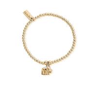 ChloBo Gold Cute Charm Elephant Bracelet Silver