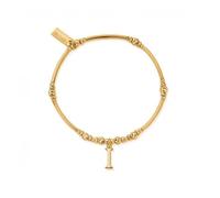 ChloBo Gold Iconic Initial Bracelet - Letter I - Contemporary Appeal | - Sterling Silver / Gold Plated