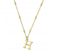 ChloBo Gold Iconic Initial H Necklace GNCC4041H - Premium Finish | - Sterling Silver / Gold Plated