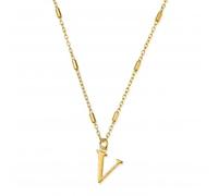 ChloBo Gold Iconic Initial V Necklace GNCC4041V - Signature Edition | - Sterling Silver / Gold Plated