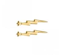 ChloBo Gold Lightening Bolt Cuff Earring GEST4000 - Polished Quality | - Sterling Silver / Gold Plated