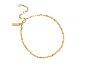ChloBo Gold Mini Cute Anklet GANMC - Classic Look | Acotis Diamonds - Sterling Silver / Gold Plated