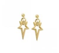 ChloBo Gold North Star Drop Earrings GEST4004 - Sterling Silver / Gold Plated