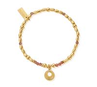 ChloBo Gold Peach Moonstone Sacral Chakra Bracelet - Gold