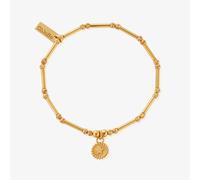 ChloBo Gold Plated Dainty Moon Cut Sparkle Star Bracelet GBMCTN3457