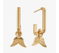 ChloBo Gold Plated Guidance Rectangular Wing Drop Hoop Earrings GEH3393