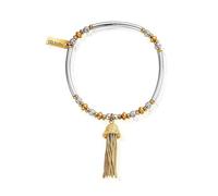 ChloBo Gold & Silver True Love Tassel Bracelet Silver
