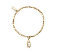ChloBo Gold Soul Glow Interlocking Heart & Angel Wing Bracelet Silver